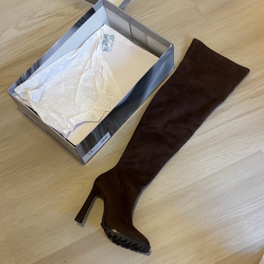 Jennifer Lopez Coblin Dark Brown Over-the-Knee Boots